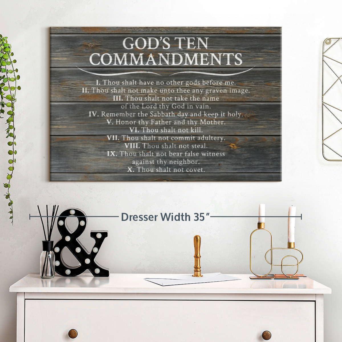 How⁢ We loved the ElephantStock Ten Commandments Canvas Wall‍ Art