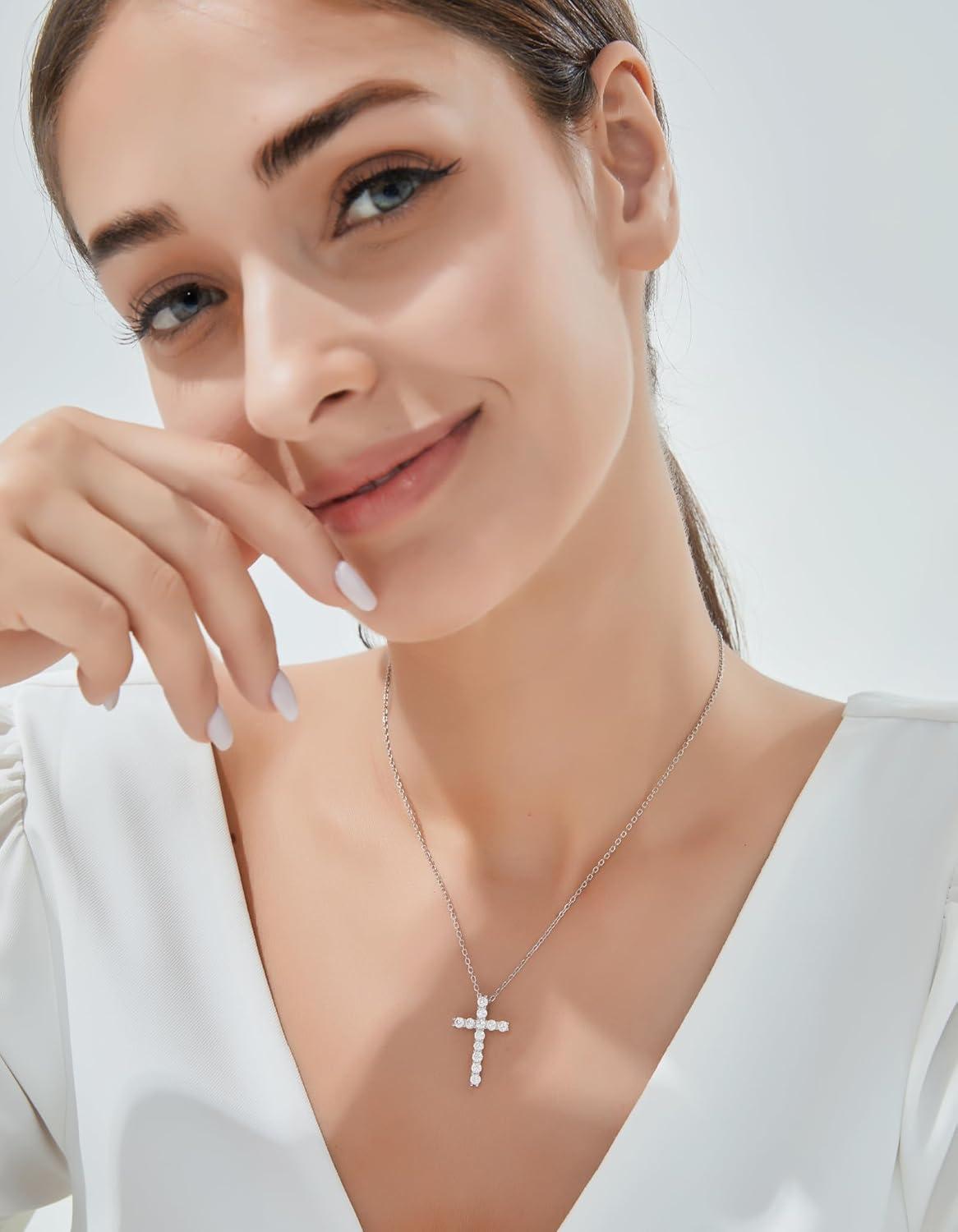 Why we Love the MomentWish Moissanite⁣ Cross Necklace for‍ Her