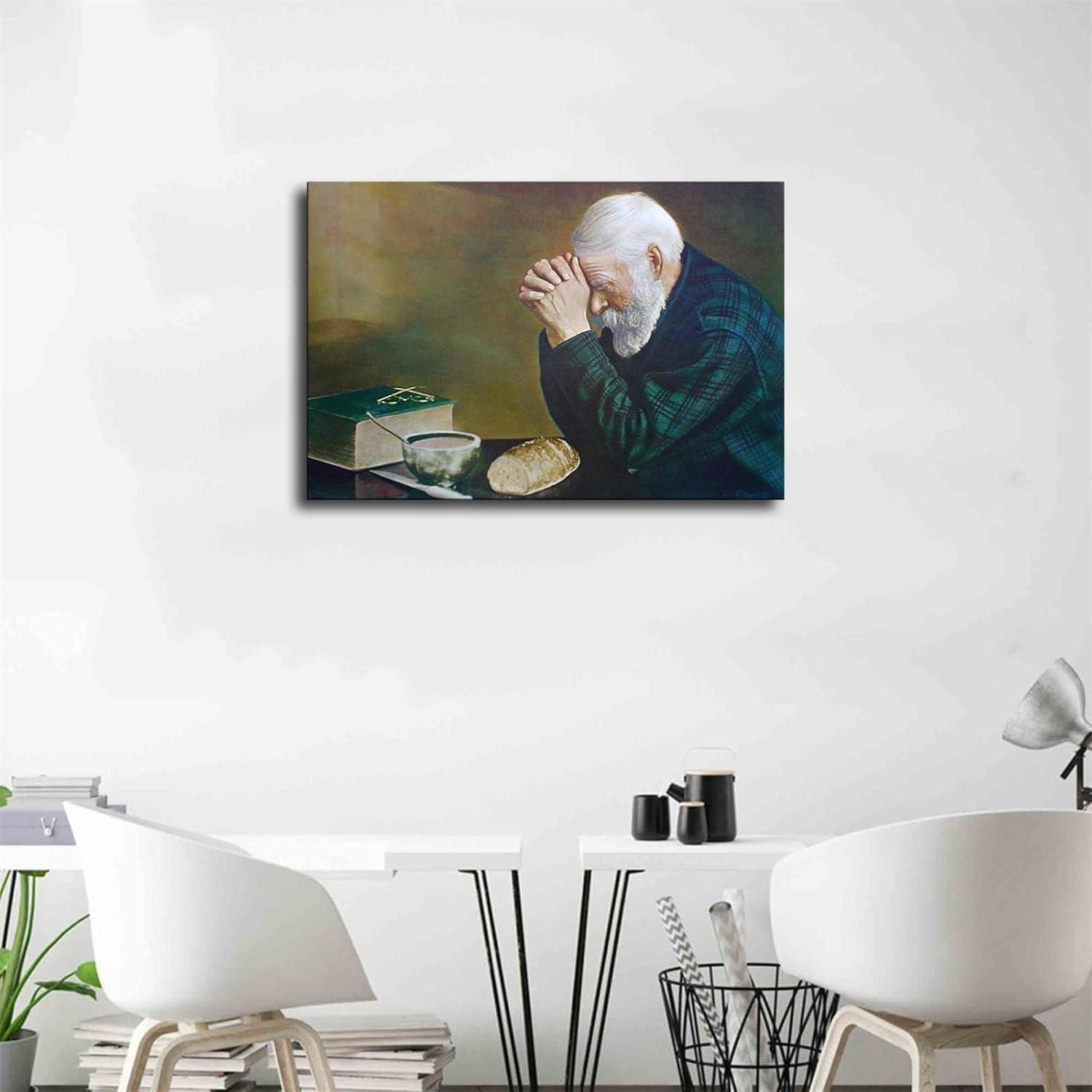 Our Honest Review: daily Bread‌ Man Praying Canvas⁤ Wall ⁤Art