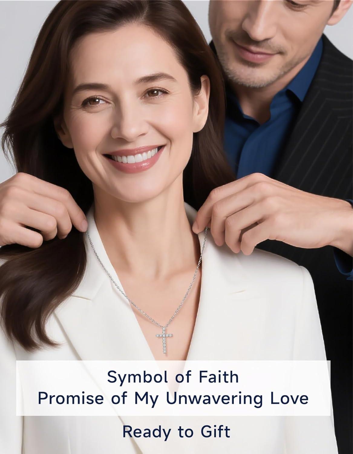 Why We⁢ Love the MomentWish moissanite Cross ⁤Necklace for Her