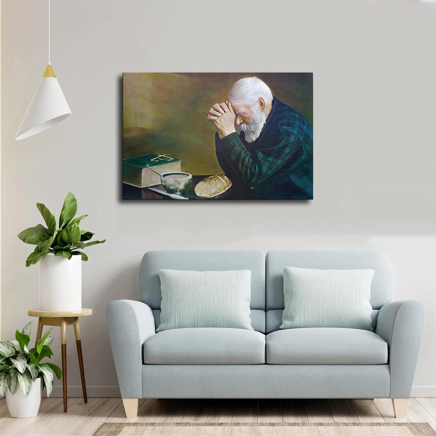 Our Honest Review: Daily Bread ‌Man Praying canvas Wall Art