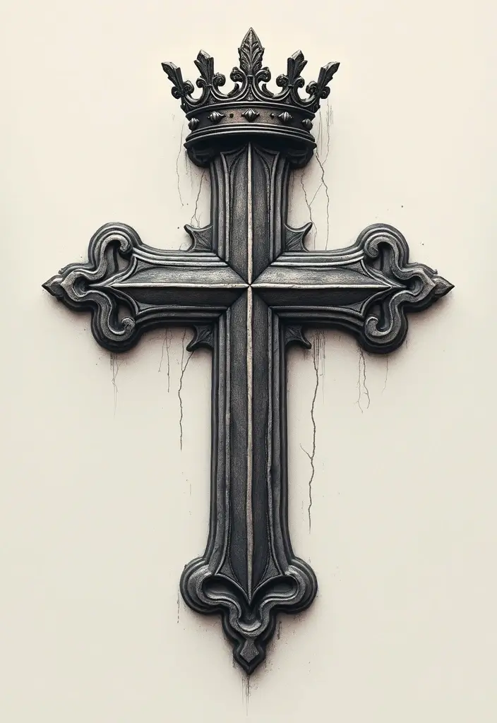 17 Stunning Jesus Christ Tattoos That Will Ignite Your Faith (You Won't Believe #9!) - 2. Cross and Crown Design