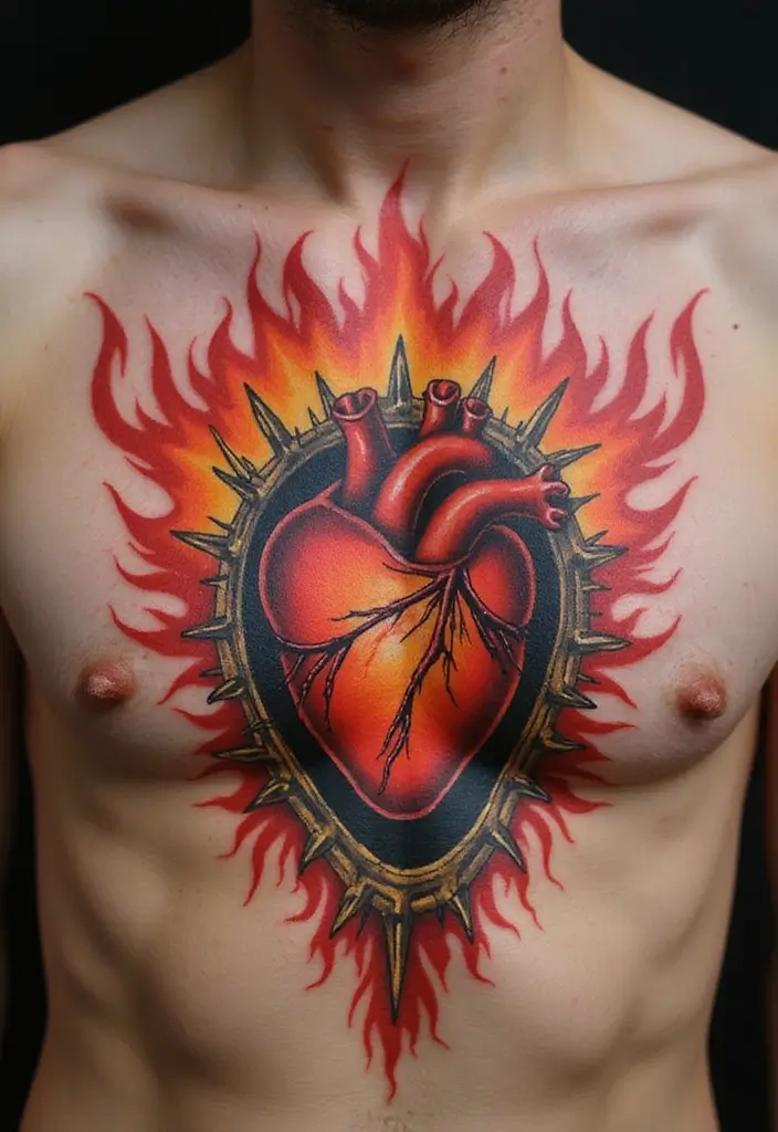 17 Stunning Jesus Christ Tattoos That Will Ignite Your Faith (You Won't Believe #9!) - 5. Sacred Heart of Jesus