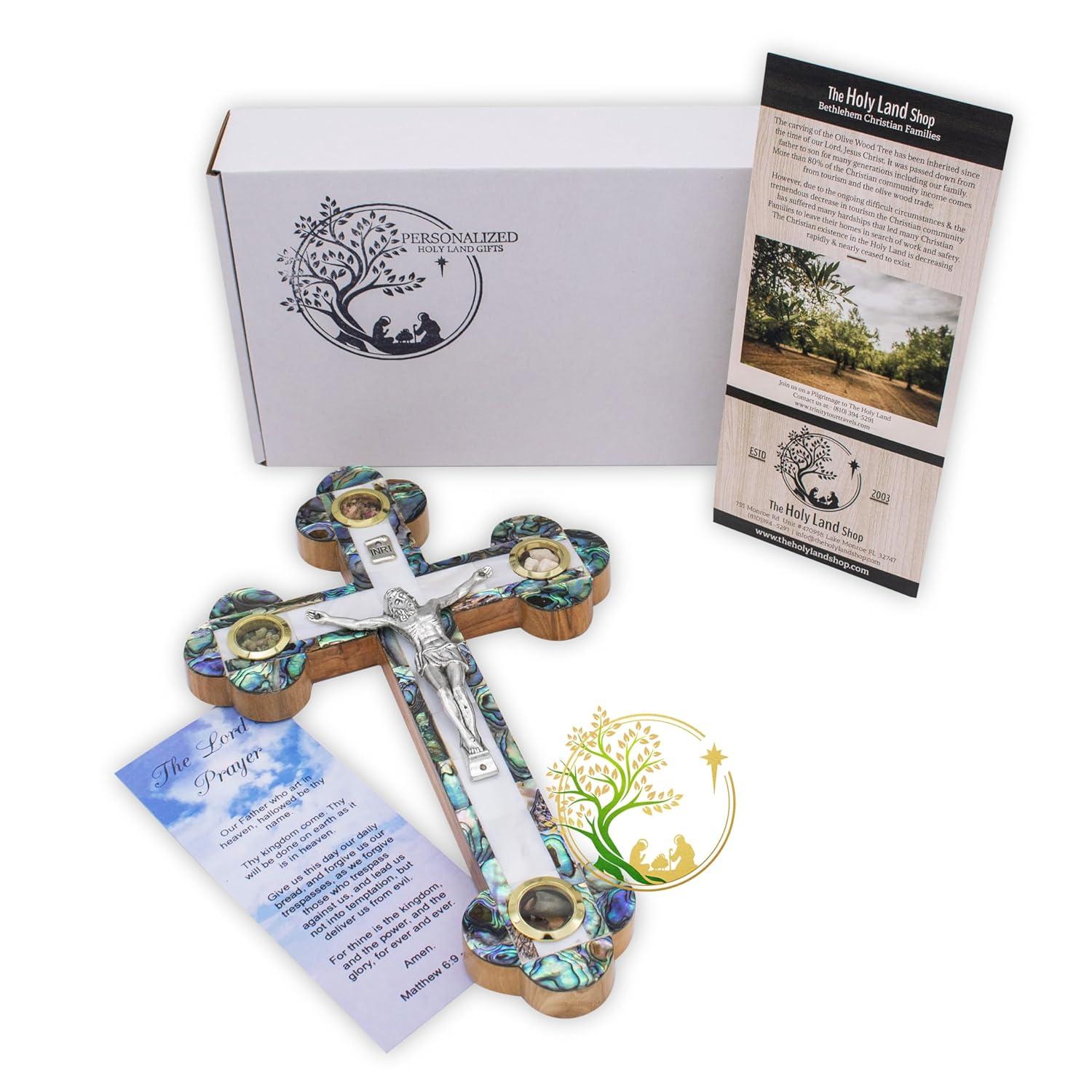 Our Review: Olive Wood Crucifix with Holy Land Relics and Mother of Pearl