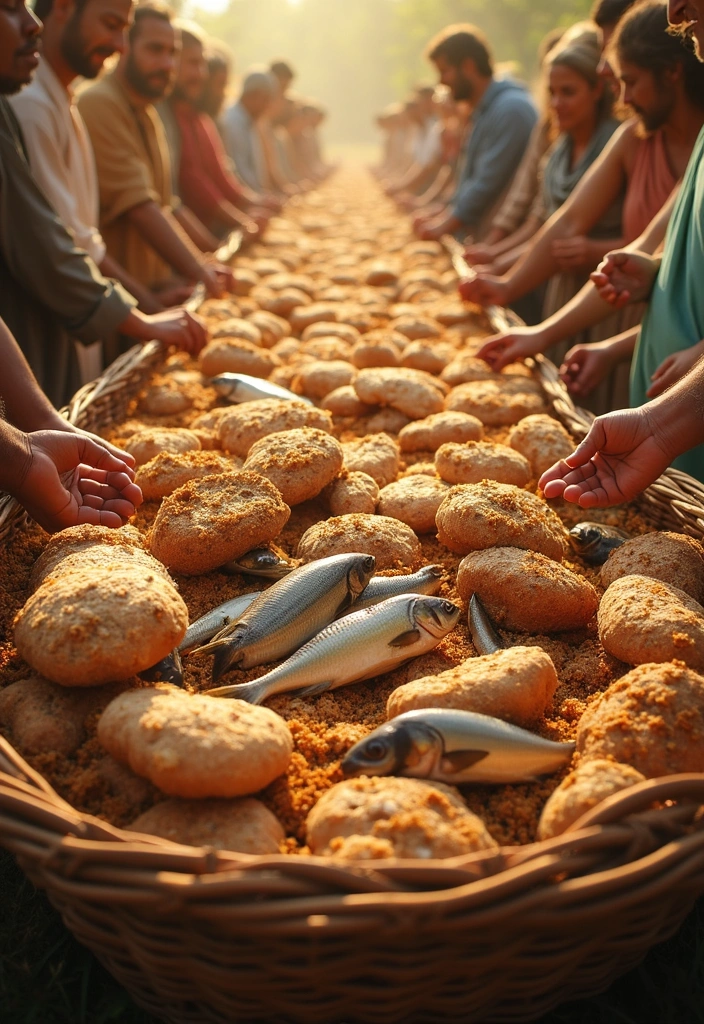 15 Stunning Jesus Christ Images That Will Deepen Your Faith Instantly - 12. The Miraculous Feeding of the 5,000