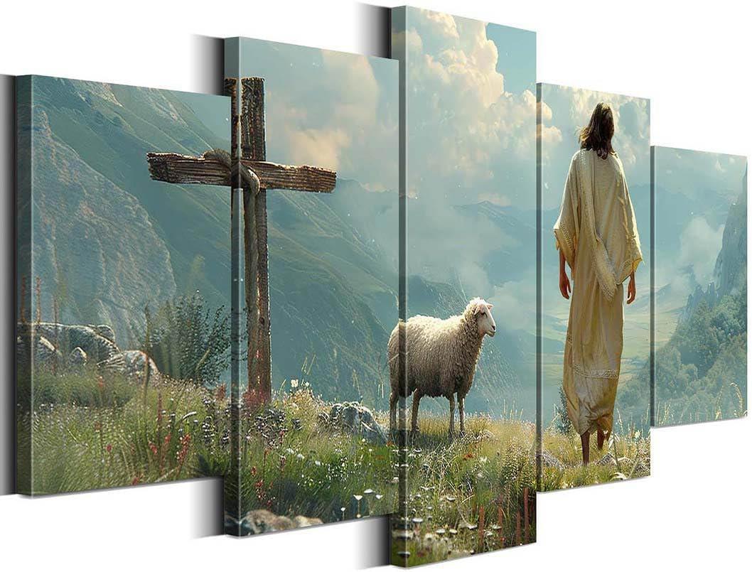 Our Review of Biufo jesus and Sheep Wall Art: Inspiring, ready to Hang