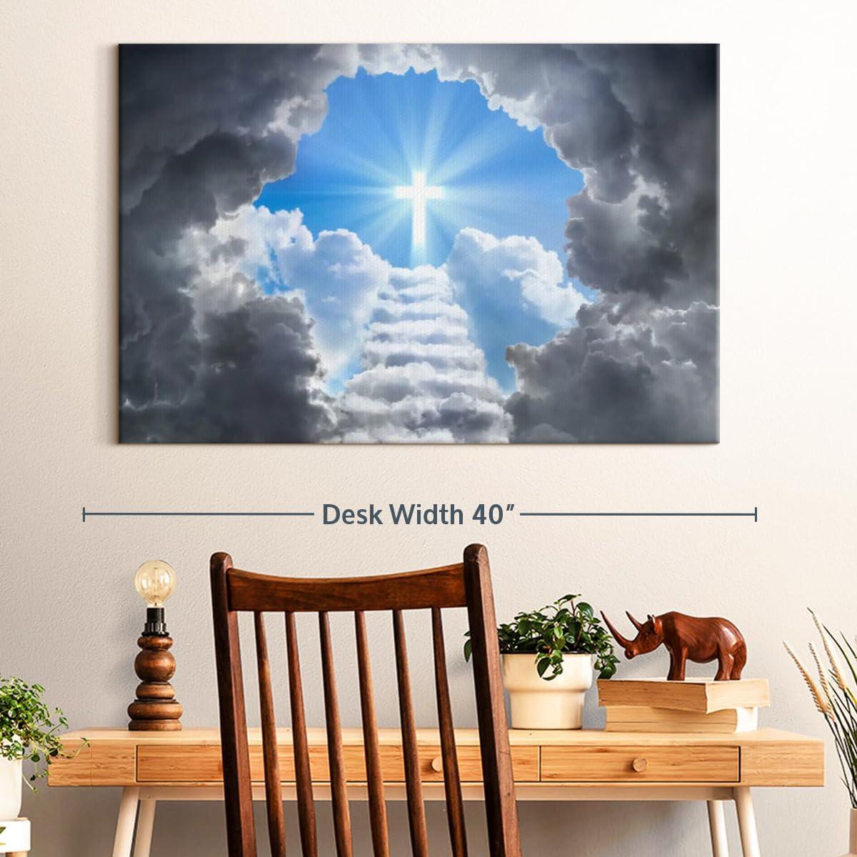 Why We Love the ElephantStock Stairway to Jesus Canvas Art