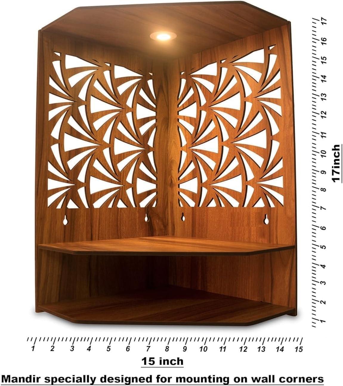 Our Review: Elegant Wooden Pooja mandir with LED Light for⁢ Home & Office