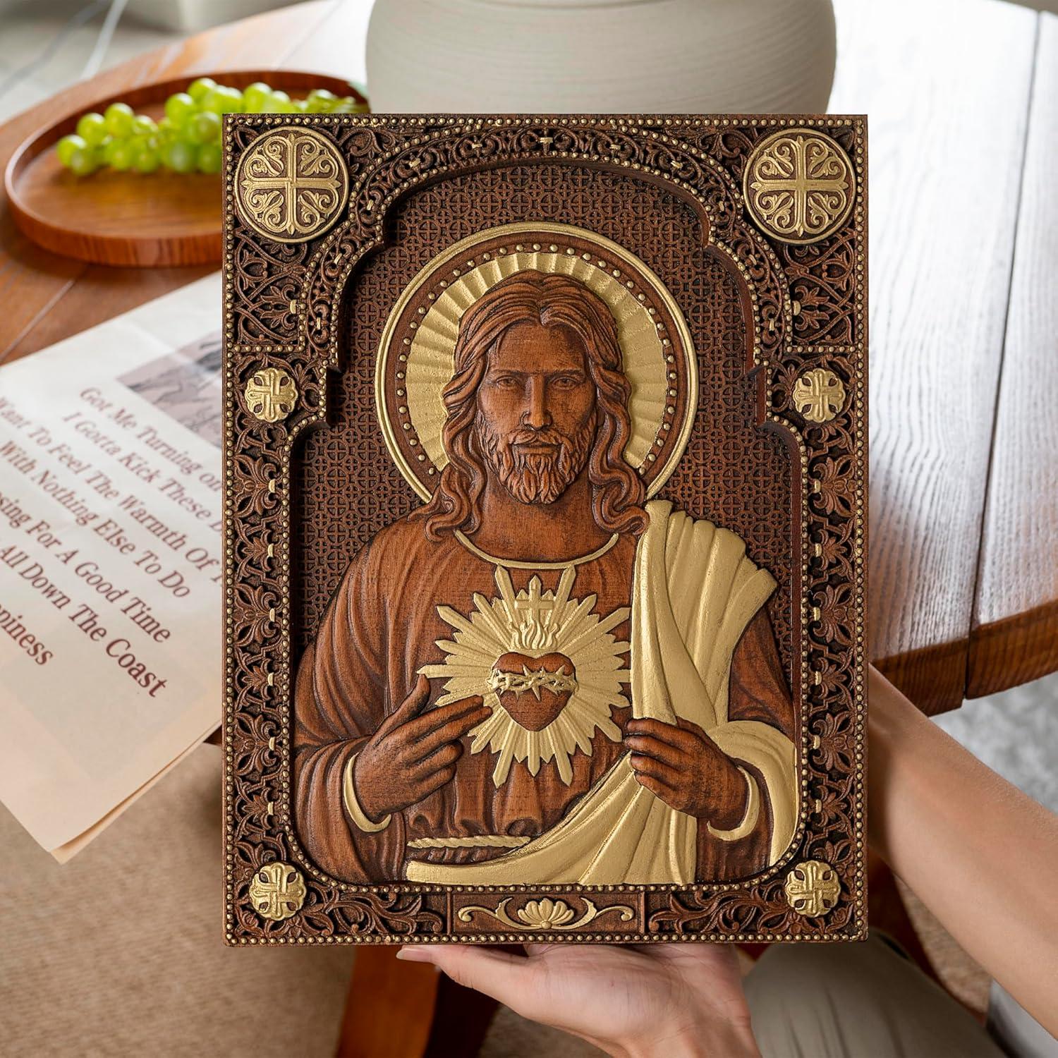 Our Review of the Handmade Sacred Heart of Jesus Wooden Wall Decor