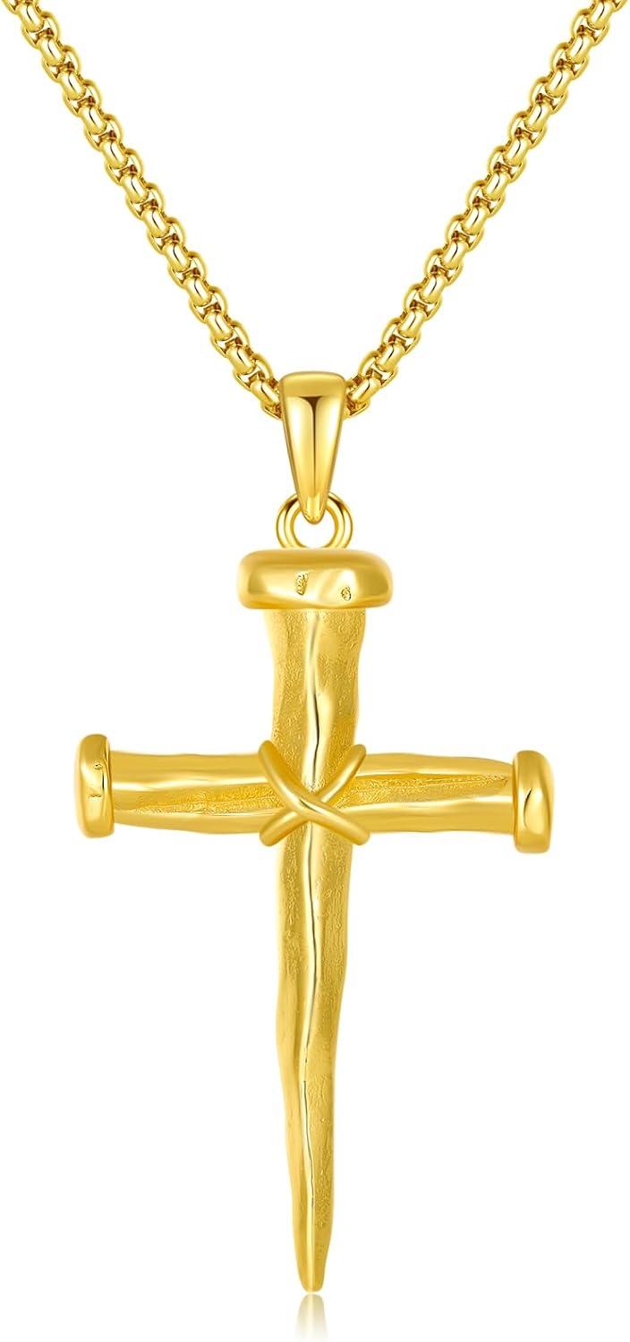 Our Honest Review: 14K Gold Nail Cross Necklace for Men