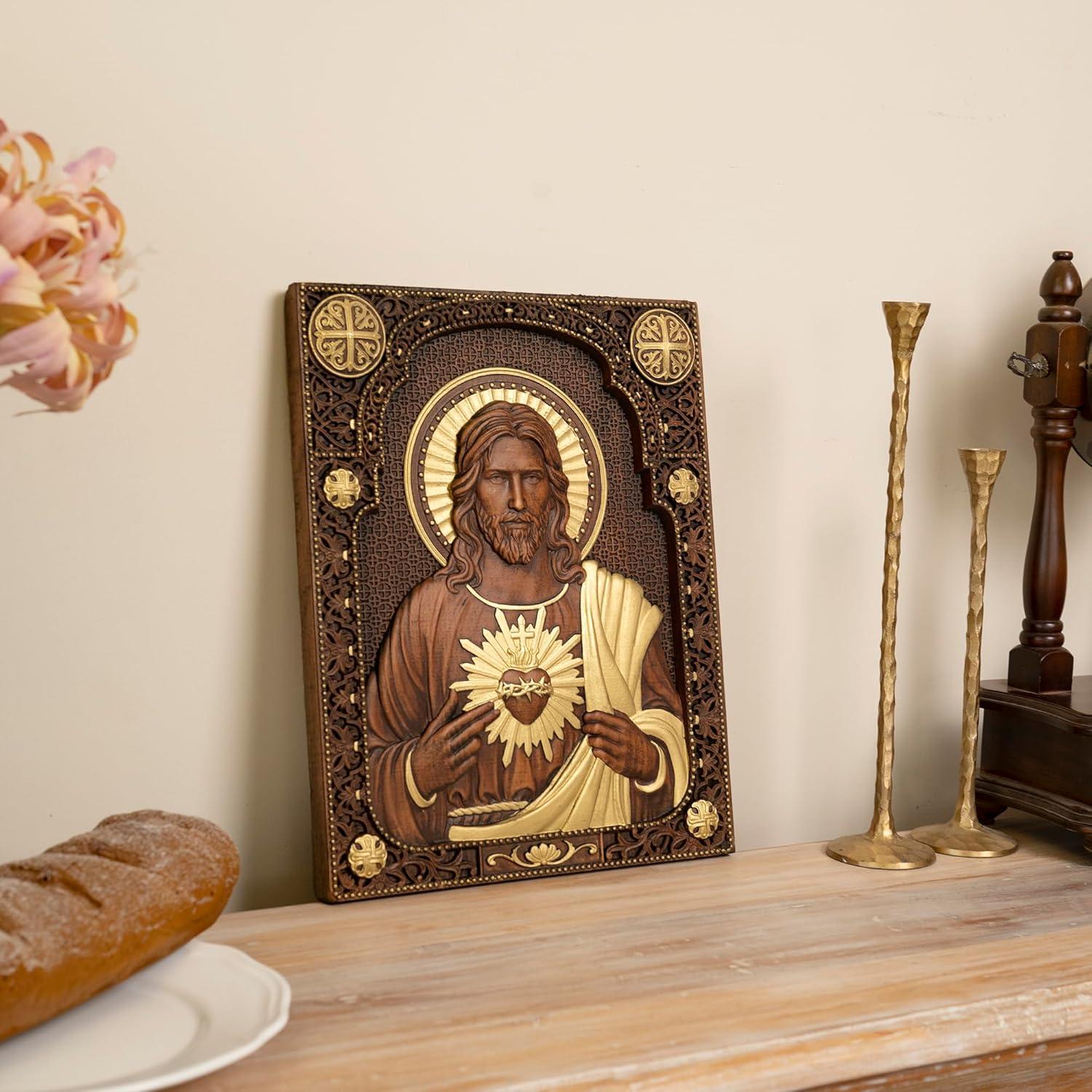 Our Review of the Handmade Sacred Heart of Jesus Wooden Wall Decor