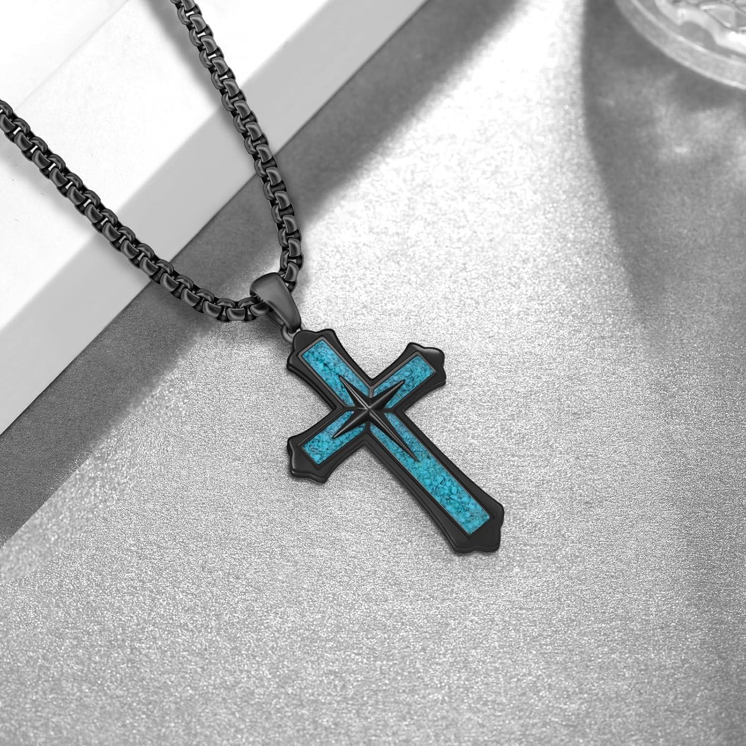 Why We Love the Zoxuxiwu 925 Silver Turquoise Cross Necklace