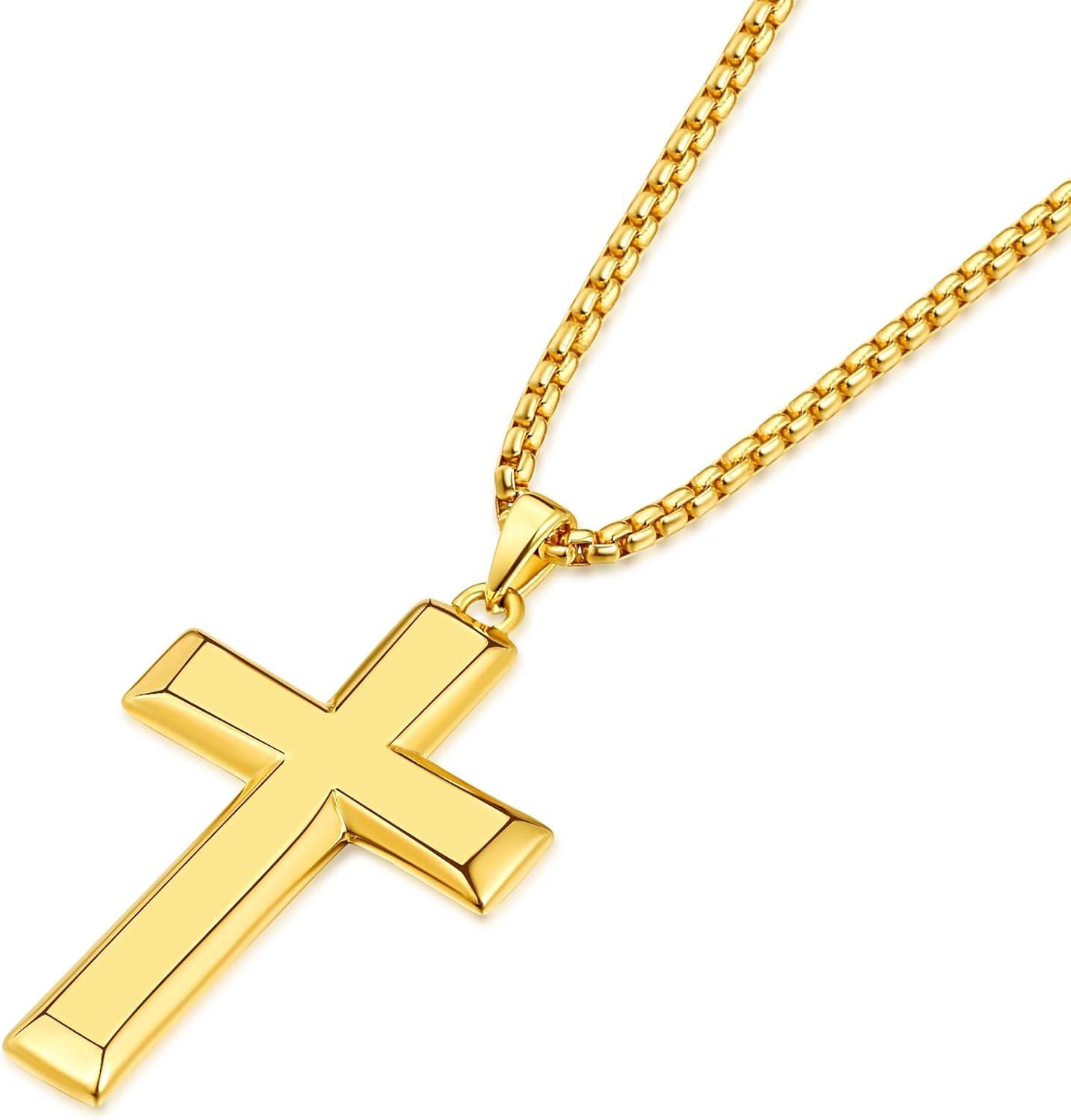 Our Review of the 14K Gold Cross Necklace for Men: Quality & Style