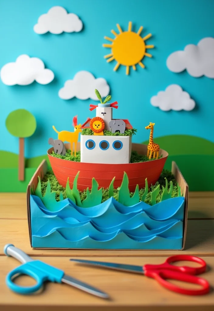 12 Amazing Kids Bible Crafts That Will Bring Stories to Life (You Won't Believe #5!) - 1. Noah's Ark Diorama 1
