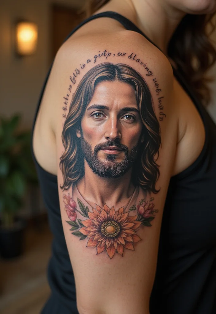 12 Stunning Jesus Tattoo Designs That Will Strengthen Your Faith (You Won't Believe #5!) - 1. The Traditional Portrait of Jesus 1