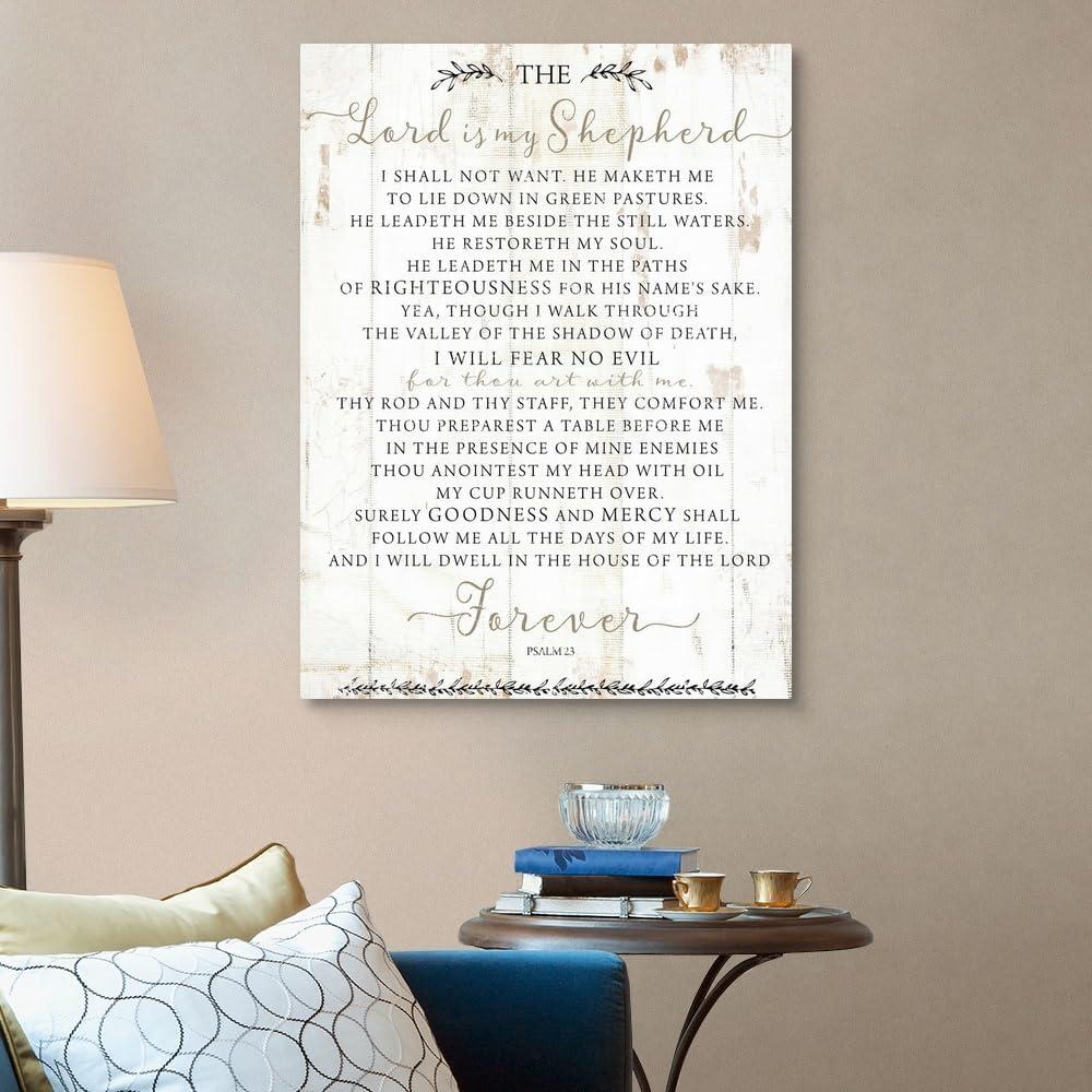Our Honest Review: CANVAS ON DEMAND Psalm 23 Wall Art Quality and Look