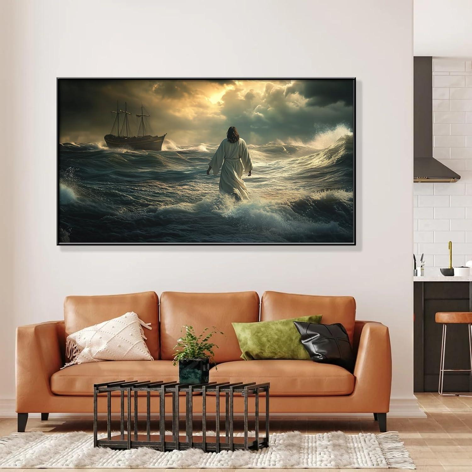 our Honest Review: Agitowis Jesus Walking on Water Canvas Art