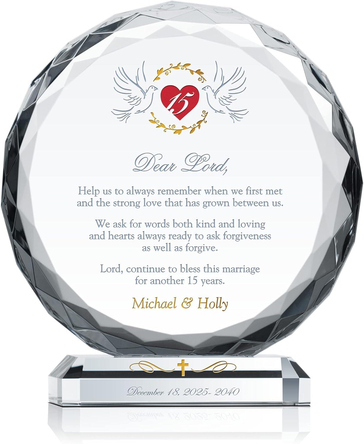 Our Review: Personalized Religious 15th Anniversary Crystal Gift