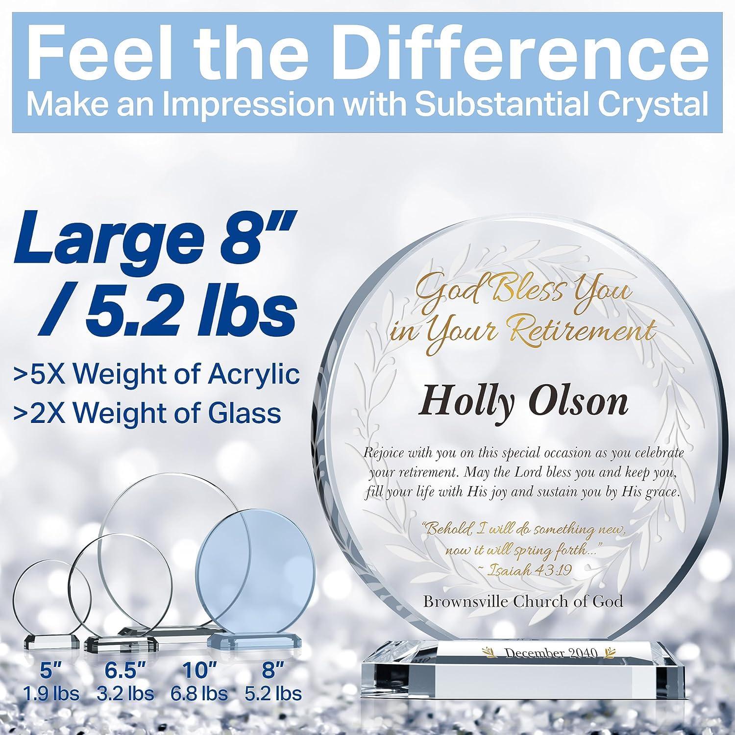 Why‍ We Love This Custom Crystal Retirement Gift for Pastors & Friends