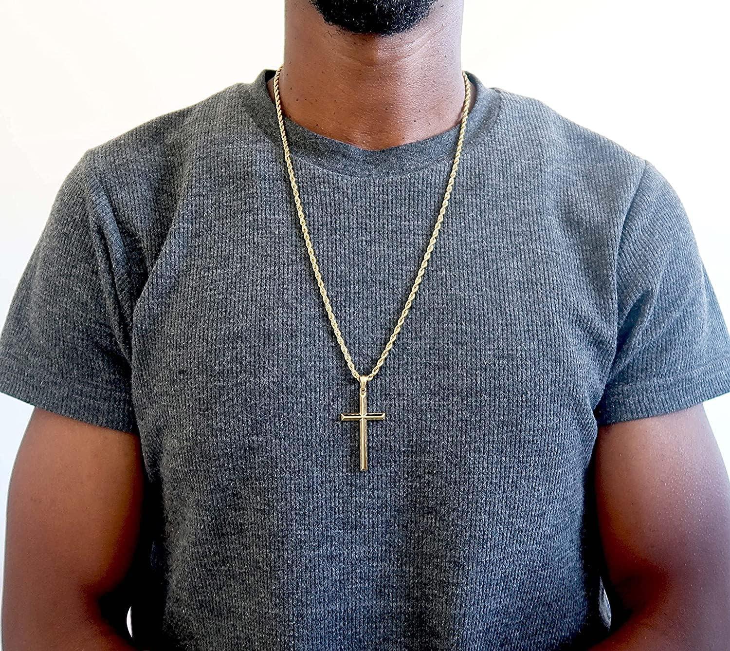 Our Review of the 24K Gold Rope Chain cross Pendant Necklace