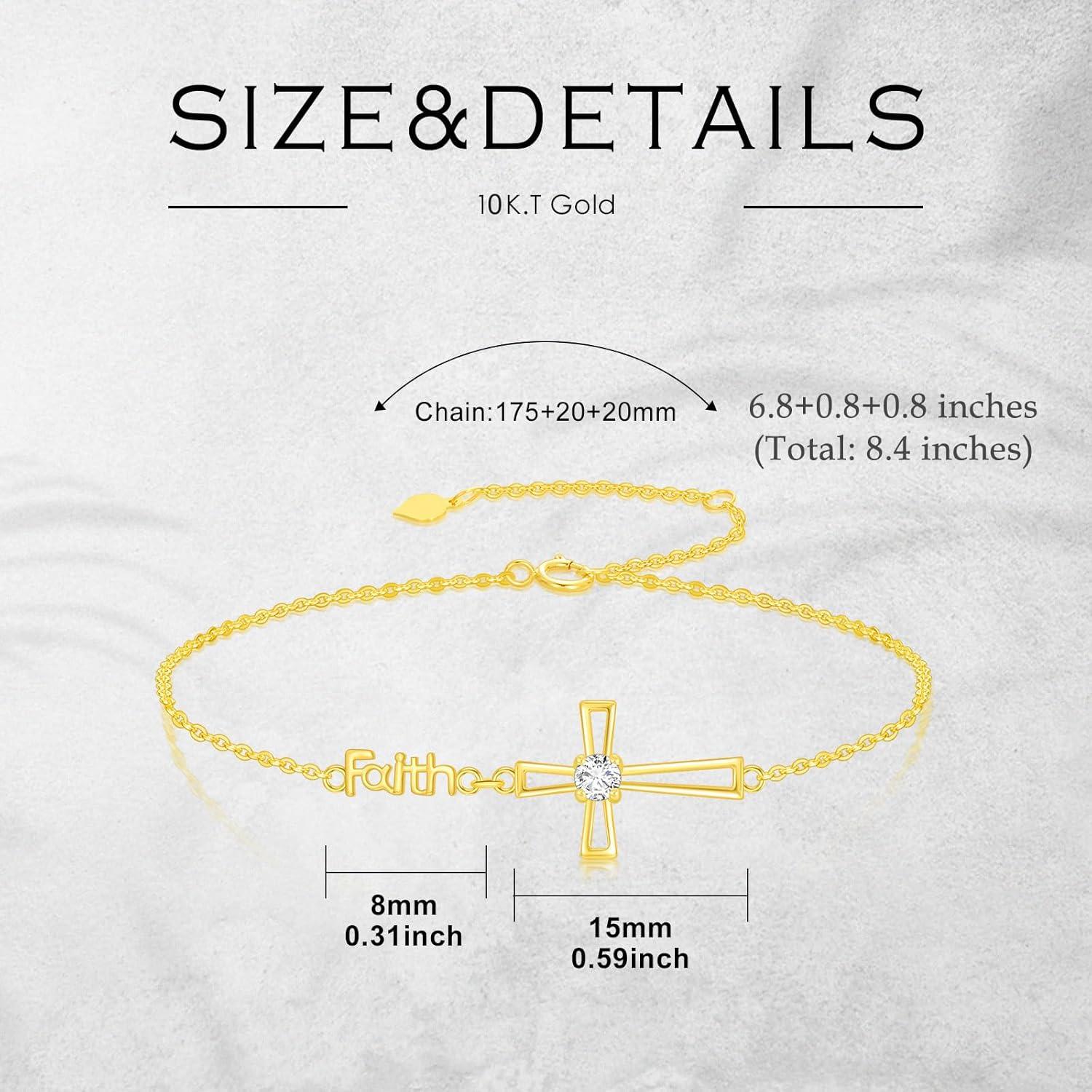 Our Honest Review: SISGEM 10k Gold Moissanite Faith Bracelet