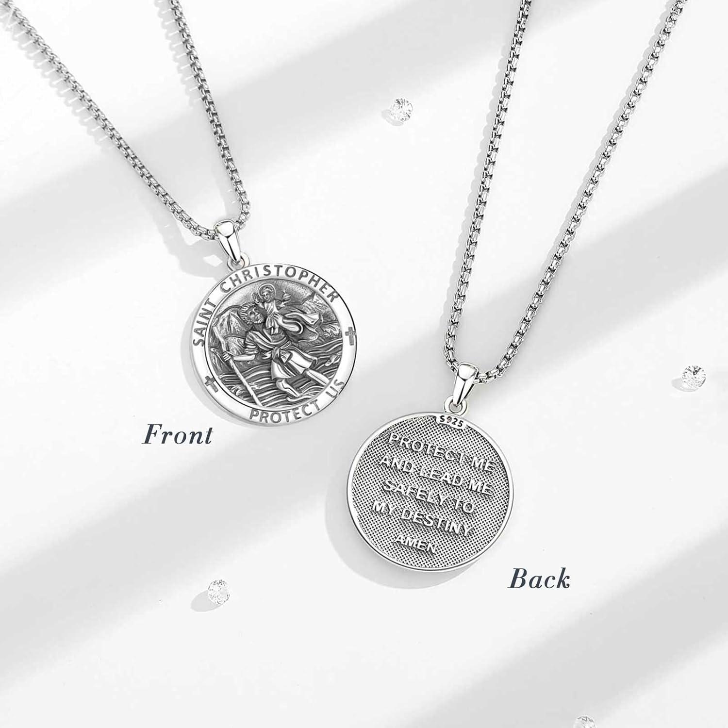 our Review: INFUSEU Sterling Silver St Michael Pendant Necklace