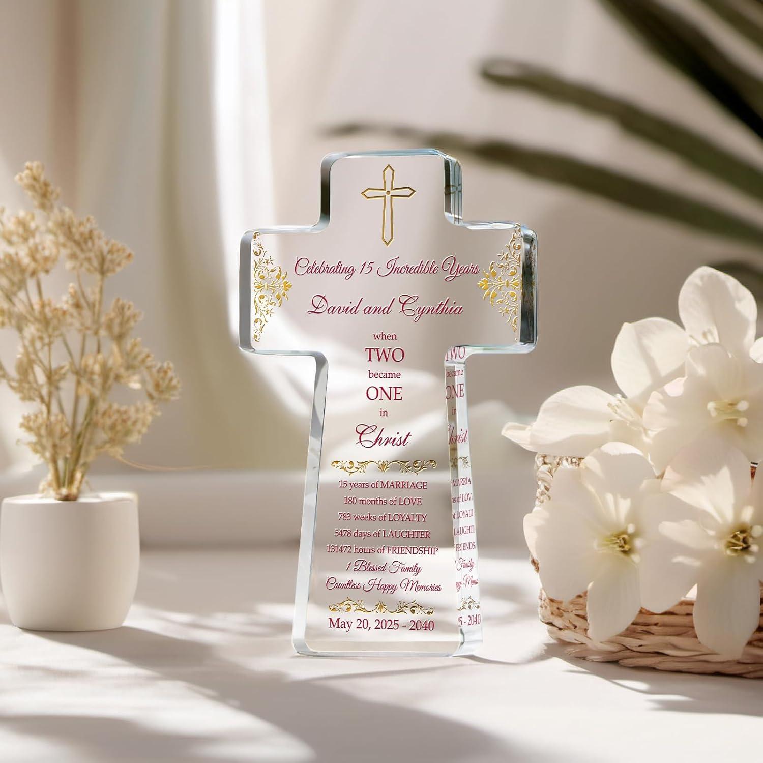 our Review⁤ of‍ the ‍personalized 15th anniversary Christian Crystal Cross Gift