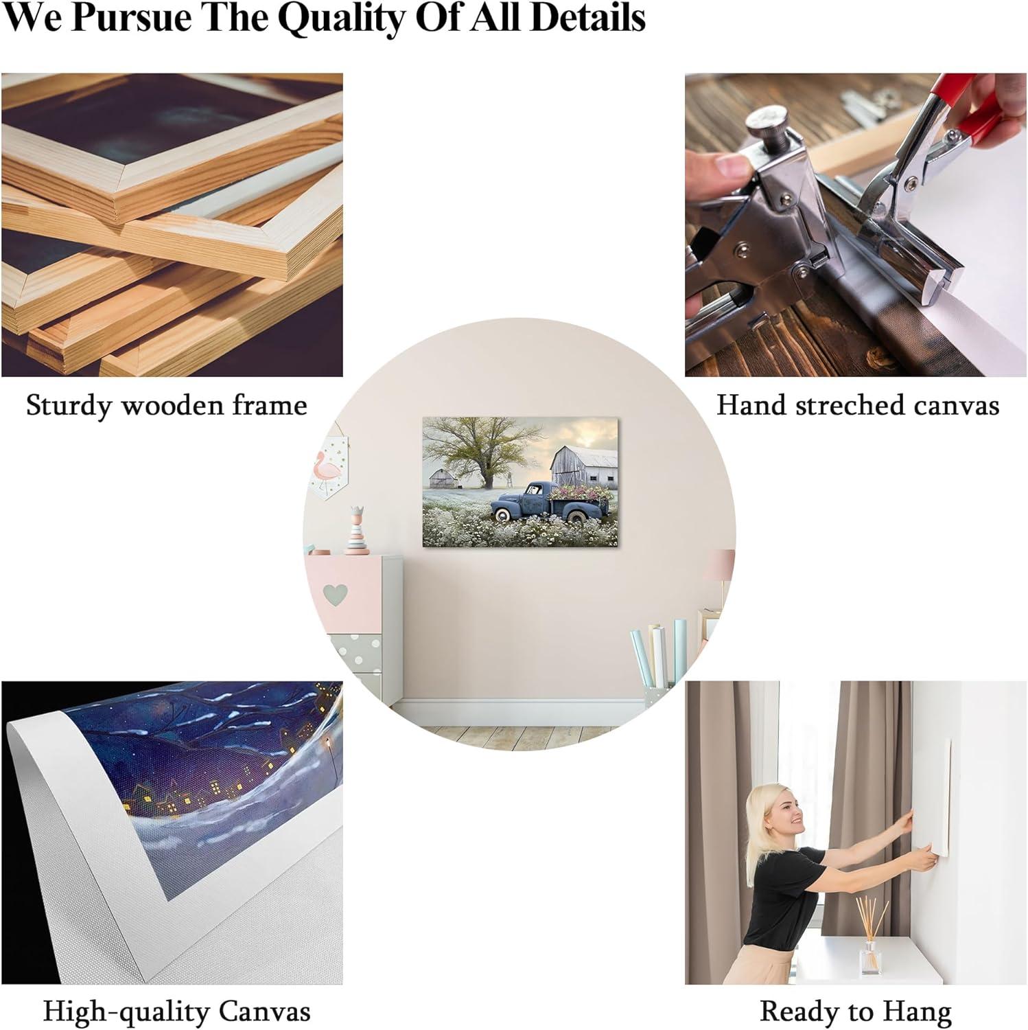 why We Love the Farmhouse Old Truck Canvas Wall Art for Home