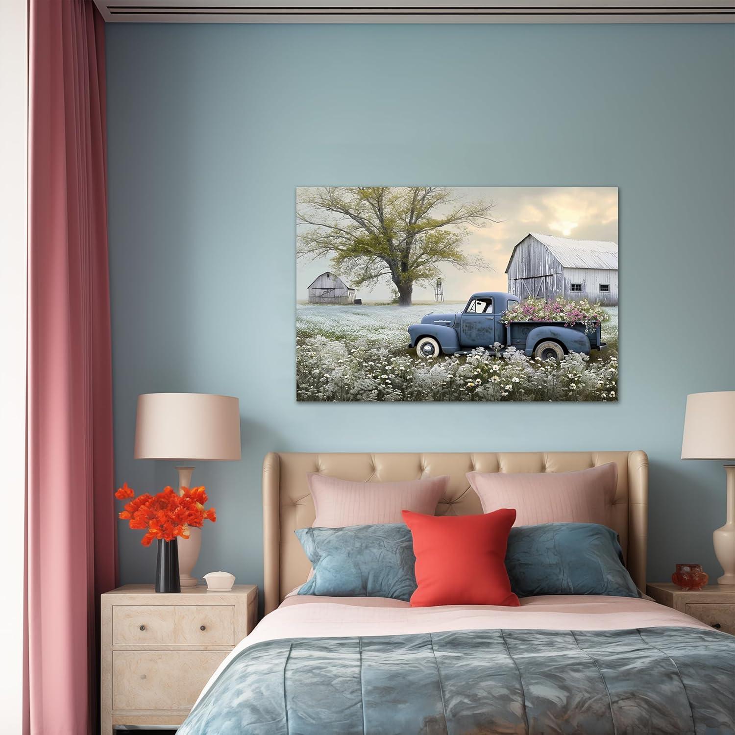 Why We Love the Farmhouse Old Truck Canvas Wall Art for home