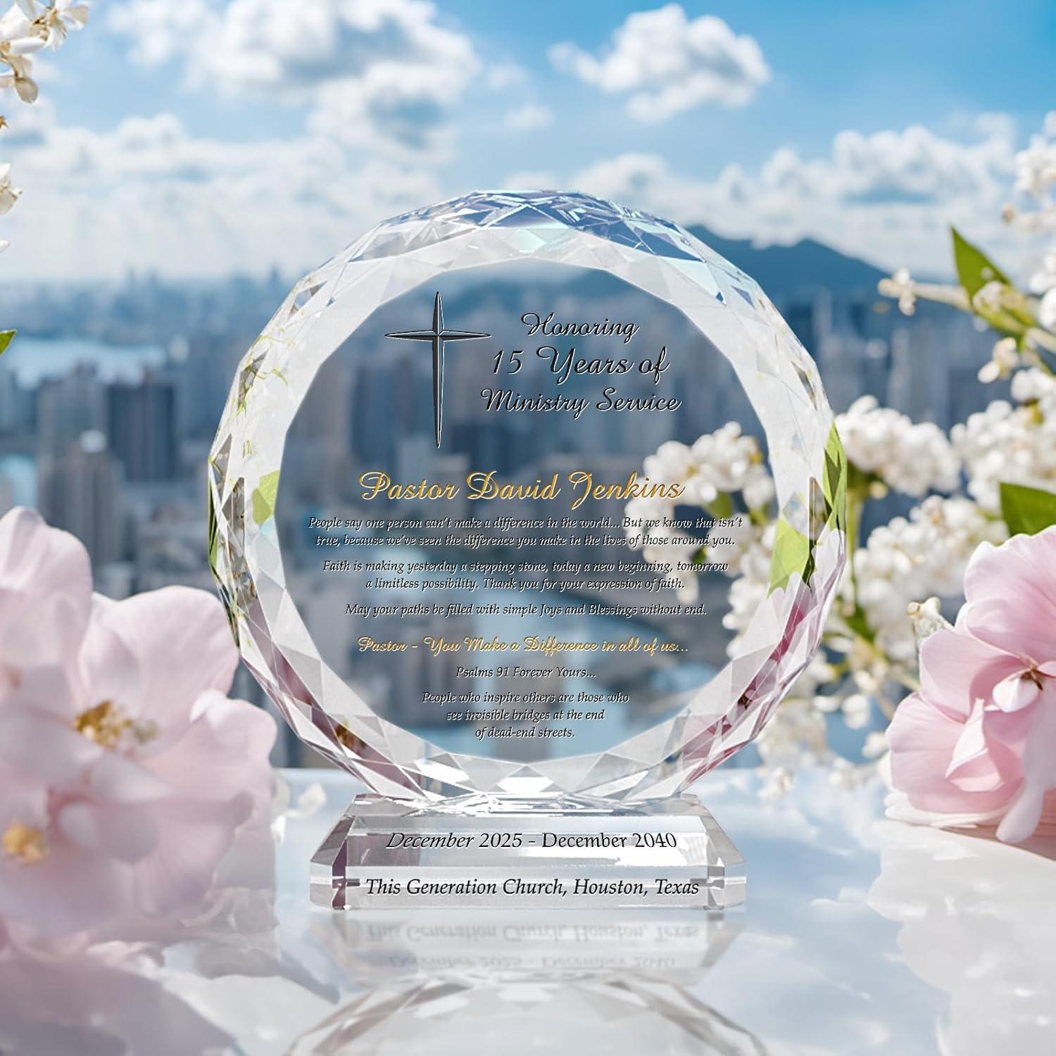 Our Honest Review: Personalized Crystal Pastor Anniversary Plaque