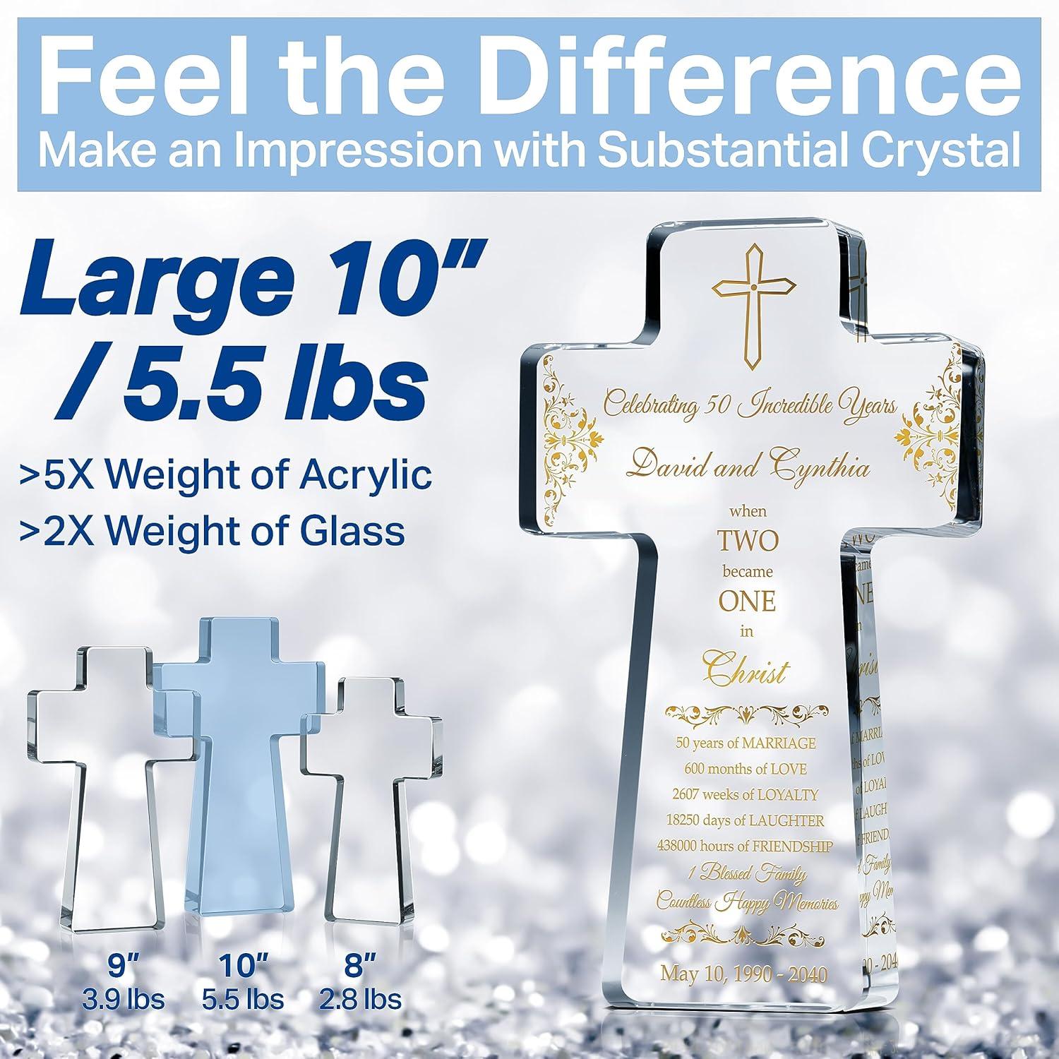 Our Review of the Personalized Christian 50th Anniversary Crystal Cross Gift
