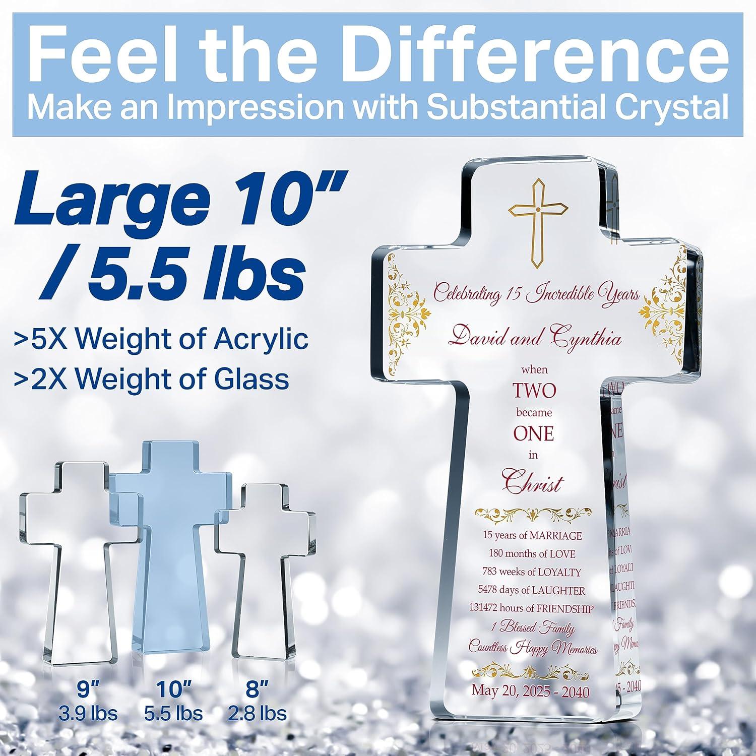 Our Review of the Personalized 15th Anniversary christian⁢ Crystal Cross Gift