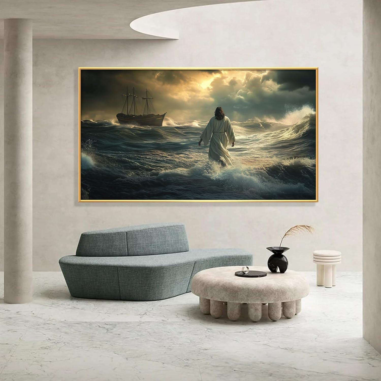 Our Honest Review: Agitowis Jesus Walking on Water Canvas Art