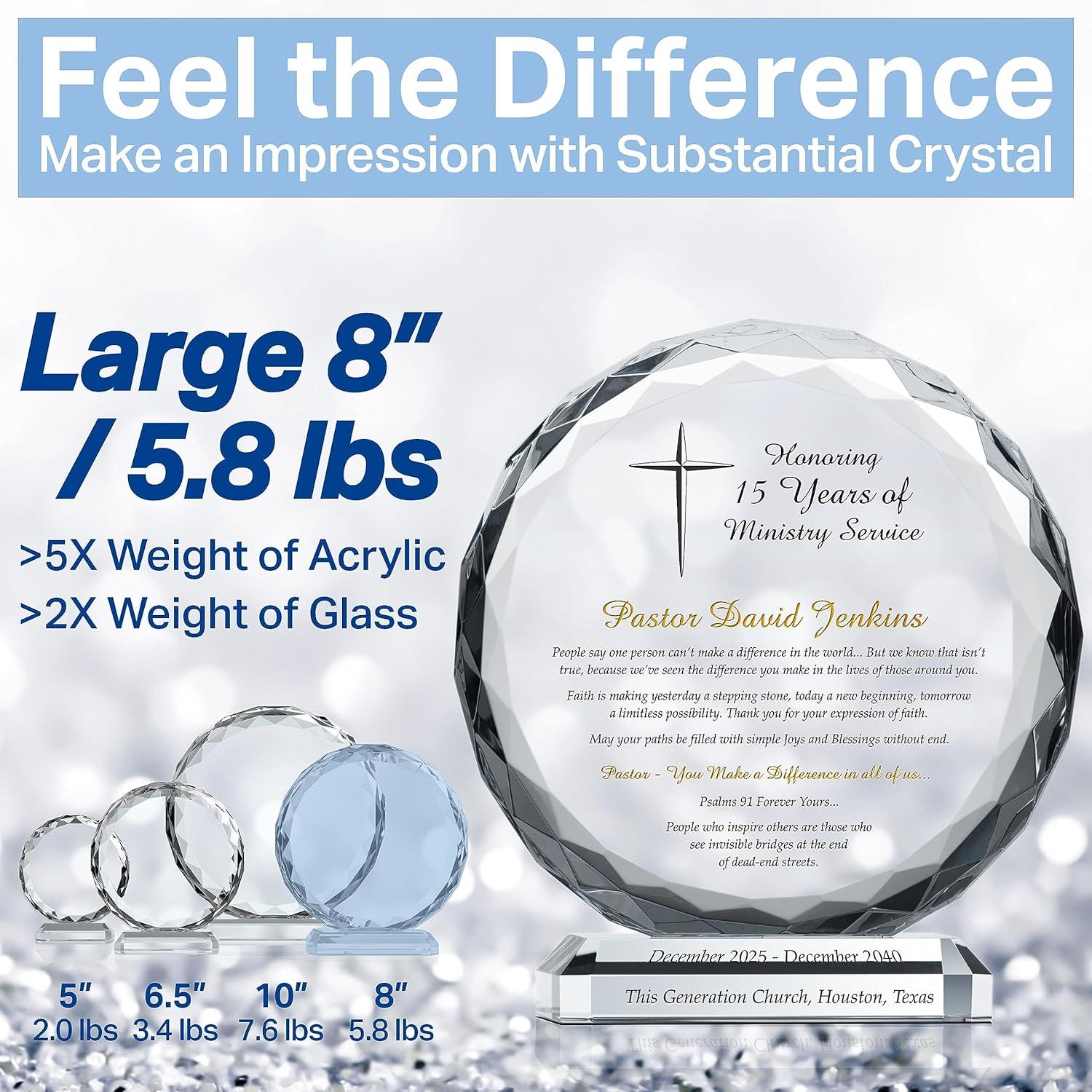 Our Honest Review: Personalized Crystal Pastor Anniversary Plaque