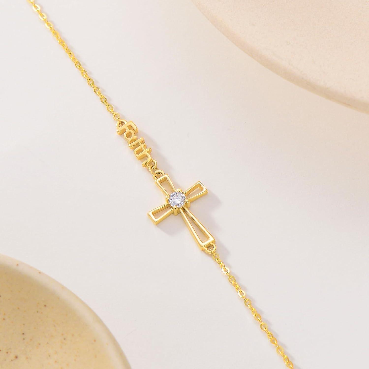 Our Honest Review: SISGEM 10k Gold Moissanite Faith Bracelet