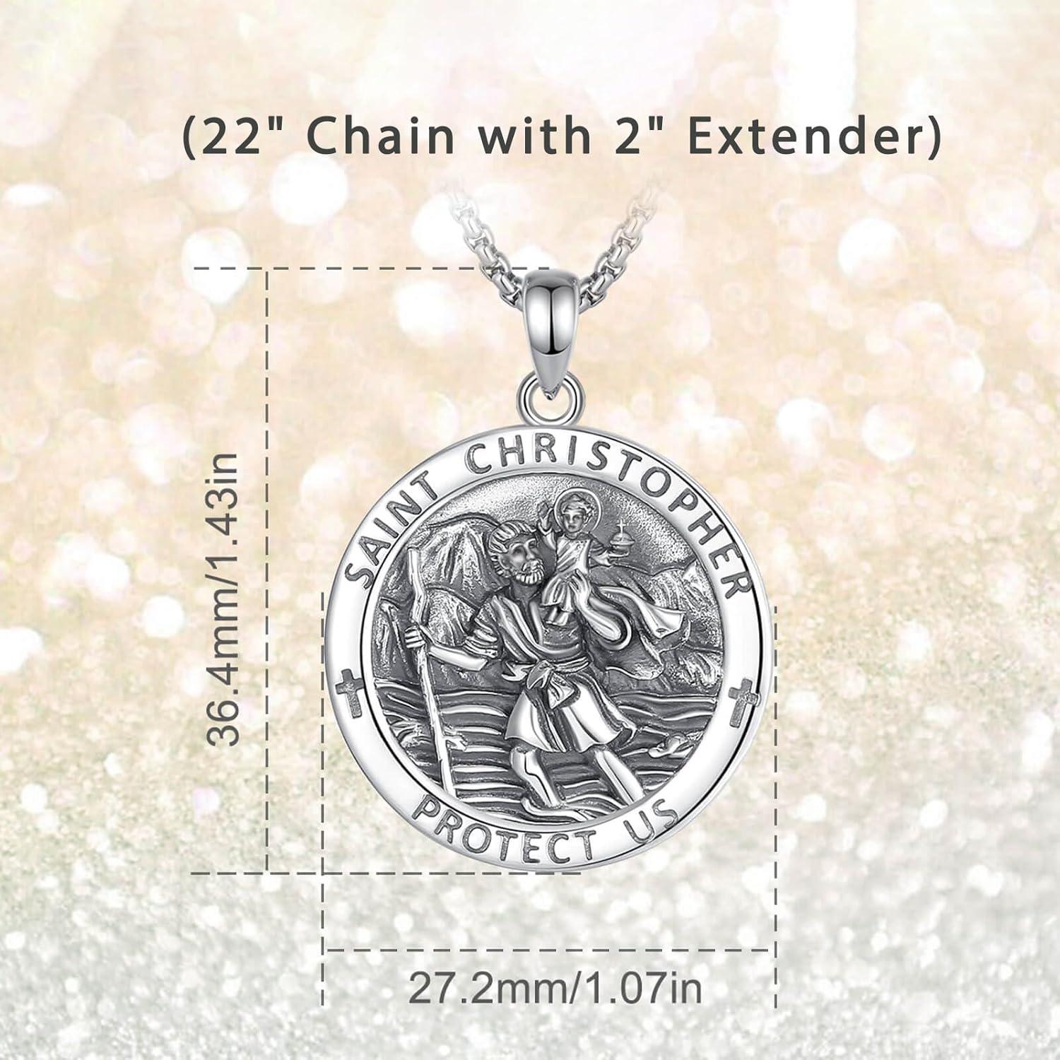 Our Review: INFUSEU Sterling Silver St michael Pendant Necklace