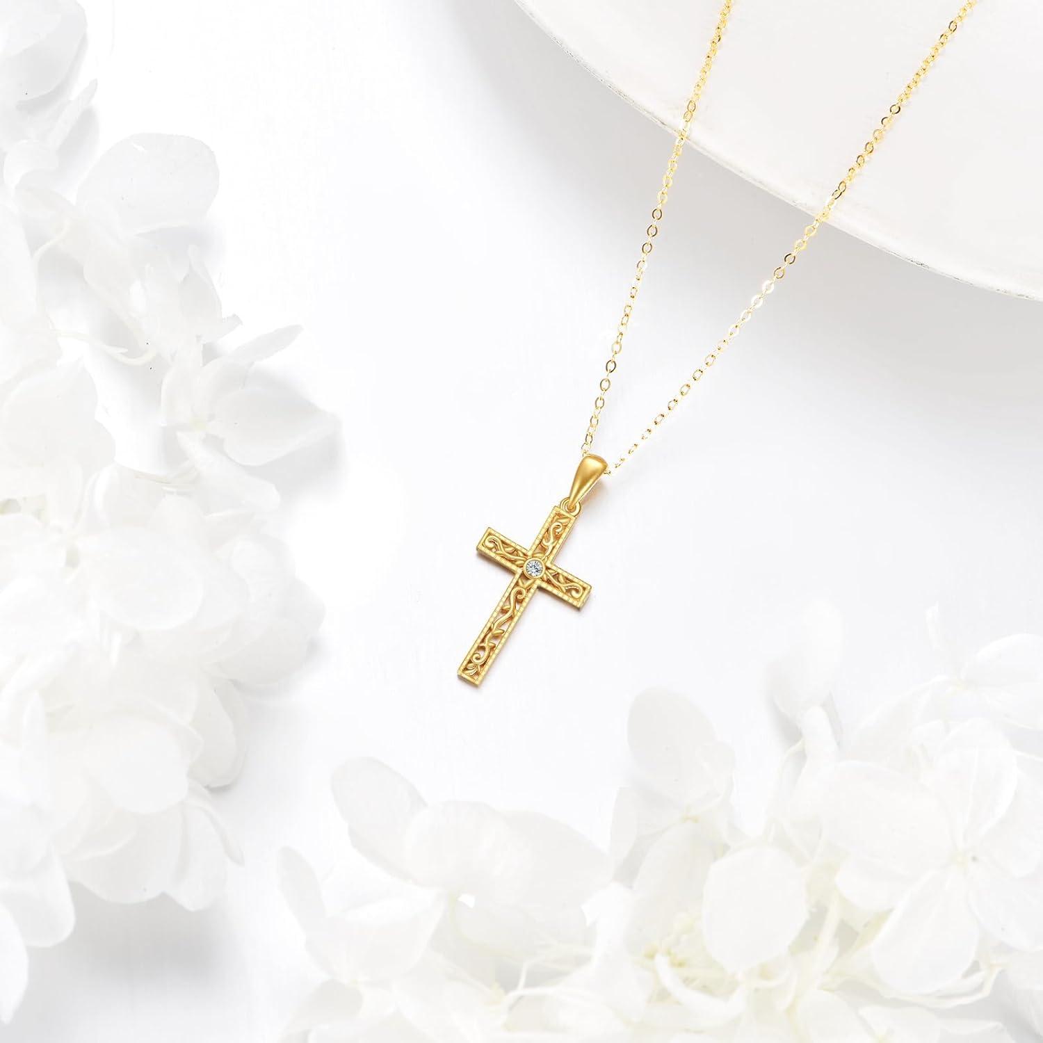Our Honest Review: DOVRAN 14K Gold Cross Necklace for Women