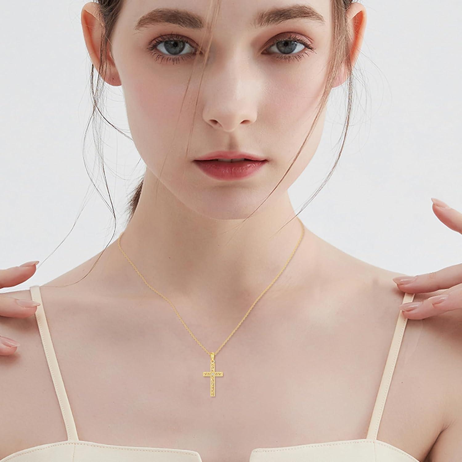Our Honest Review: DOVRAN 14K Gold Cross Necklace for Women