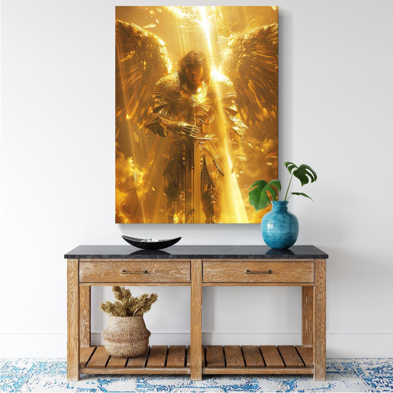 our Review of Vandlife's Archangel Michael Canvas Wall Art: Elegant & inspiring