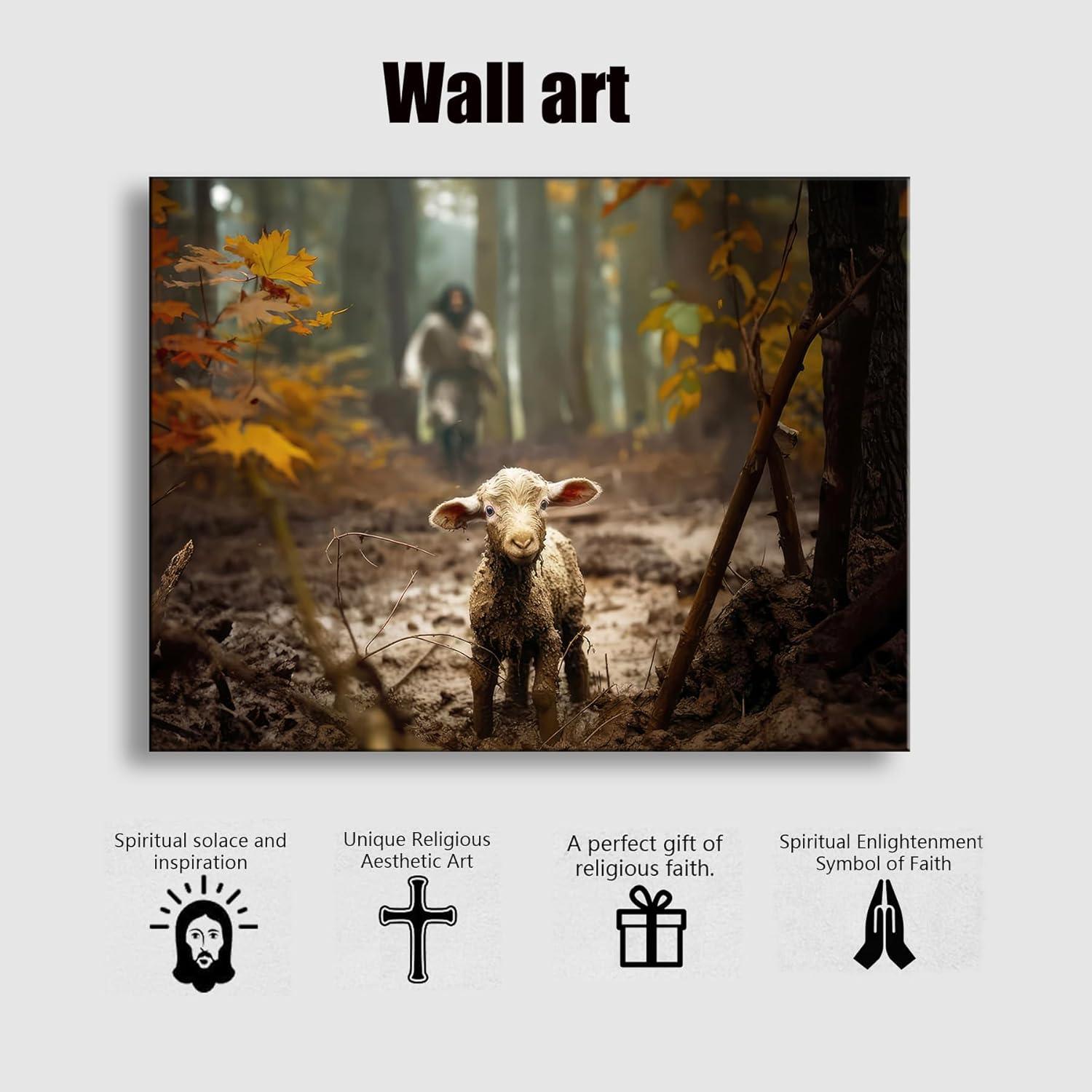 Our Review of the Jesus and lamb Christmas Canvas Wall Art