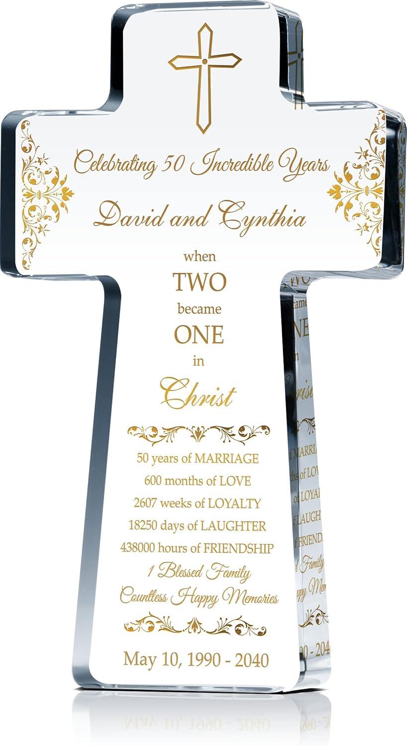 Our Review of the Personalized Christian 50th Anniversary Crystal Cross Gift