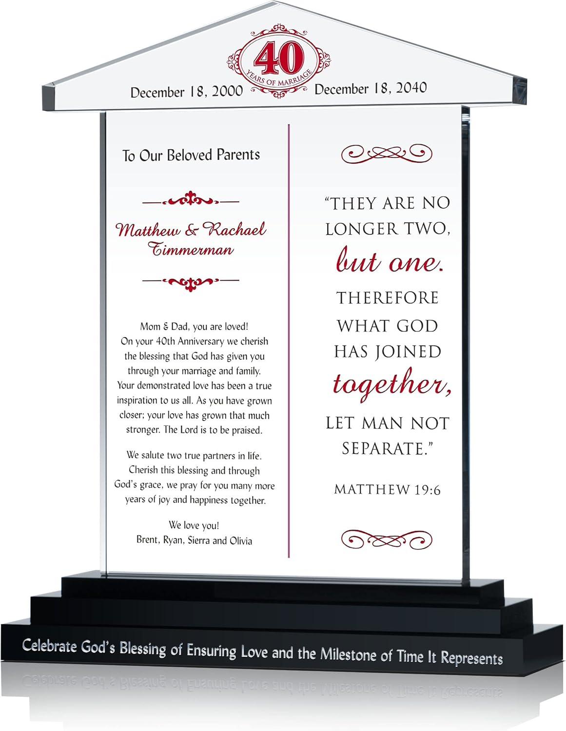 Our Honest Review: Crystal Central's Personalized 40th Anniversary Gift