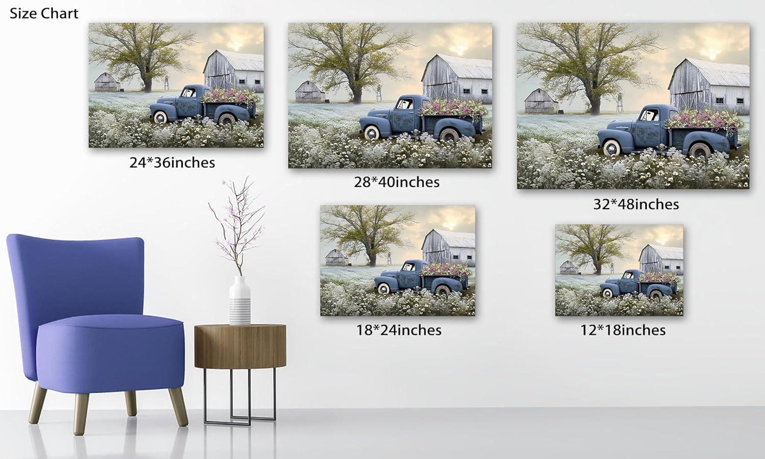Why We Love the Farmhouse Old truck Canvas Wall Art for Home