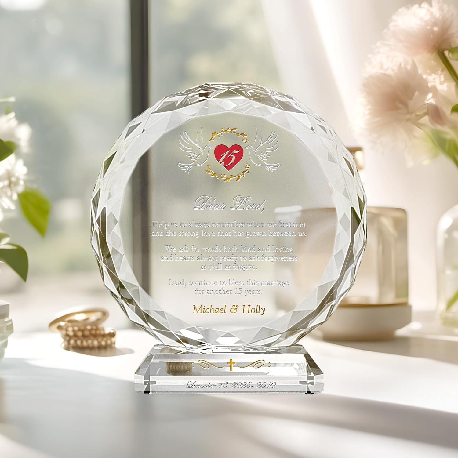 Our Review: Personalized Religious 15th Anniversary Crystal Gift