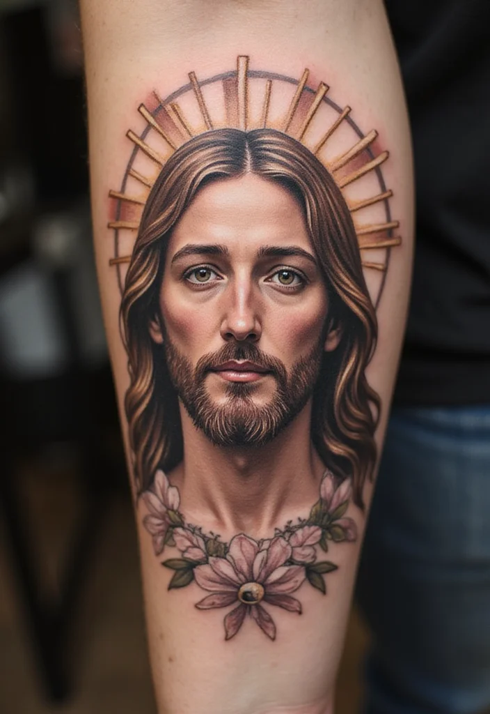 15 Jaw-Dropping Jesus Tattoos That Will Fill You with Hope! - 1. The Portrait of Christ 1