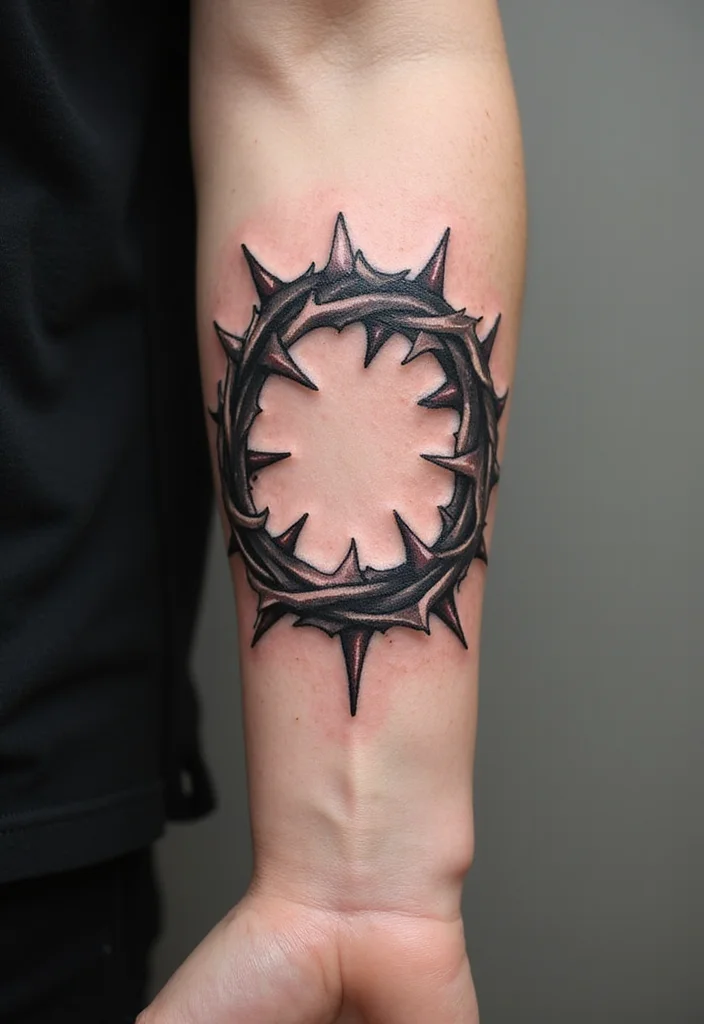 15 Jaw-Dropping Jesus Tattoos That Will Fill You with Hope! - 12. Crown of Thorns 1