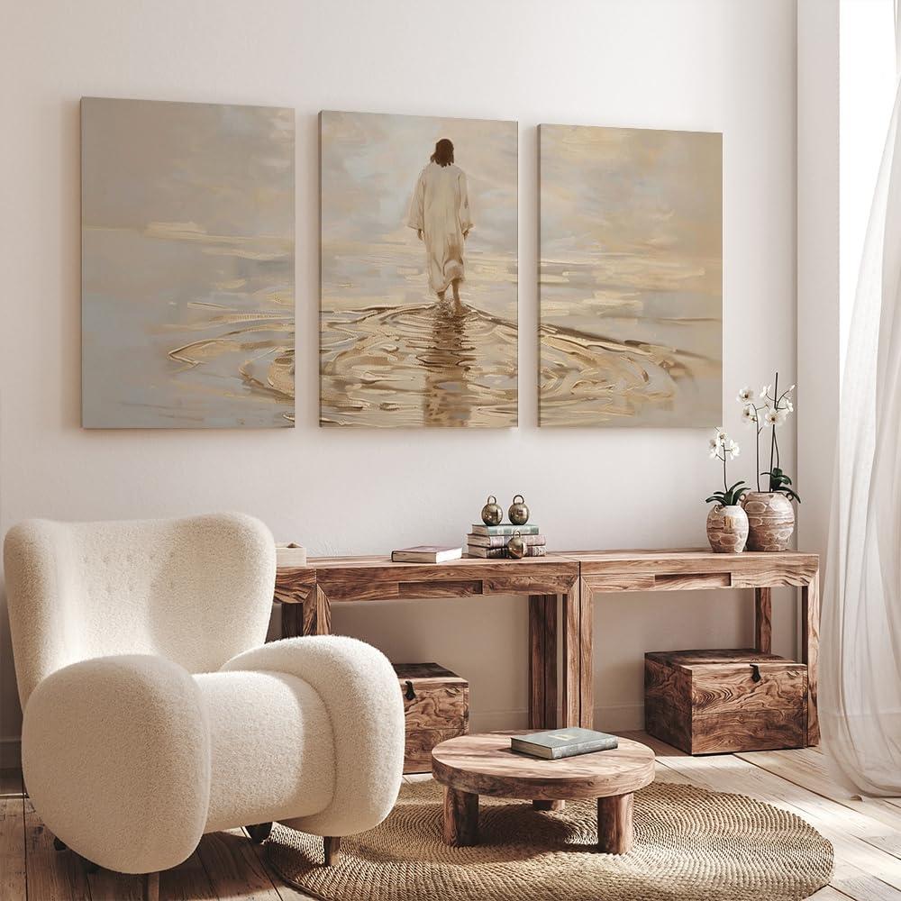 our Review of Reateforin Jesus Christ Walking on Water Canvas Art