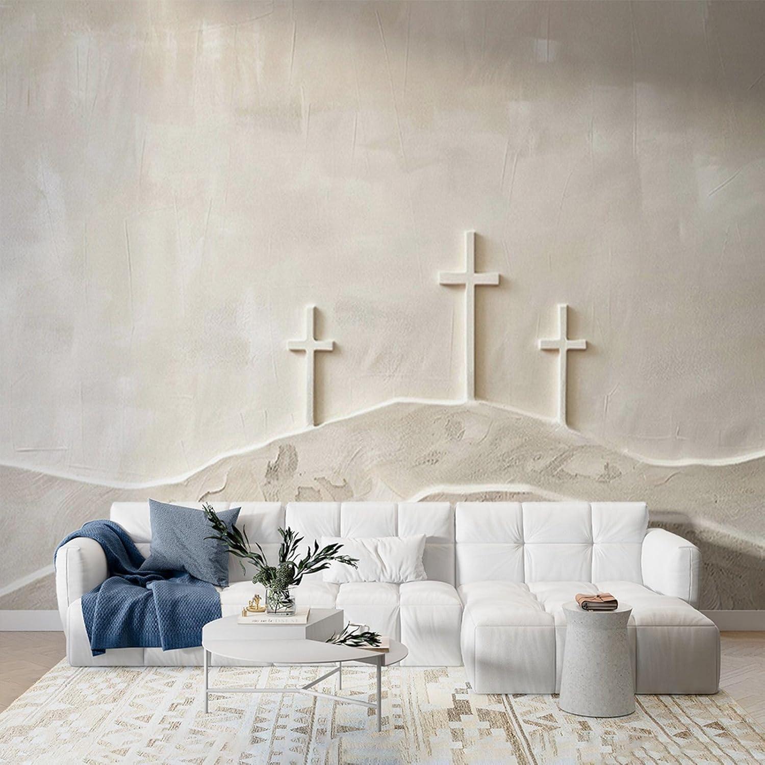 Transforming Our Space: Honest Review of Christian Peel & stick Wallpaper