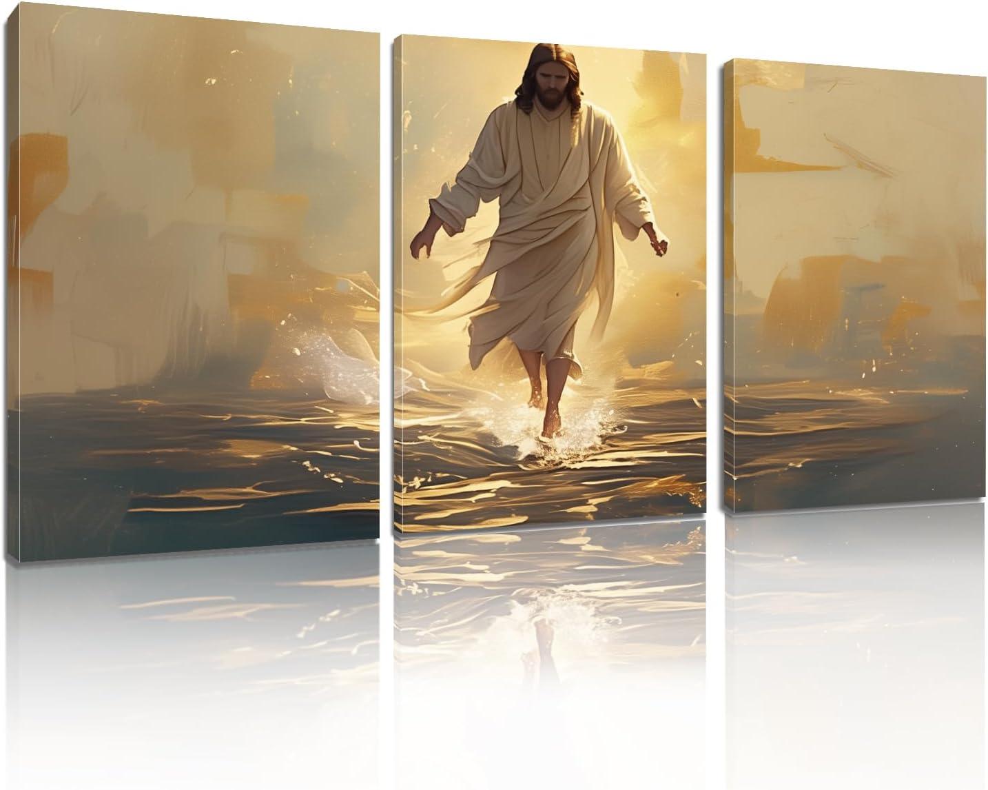 Our Review of withhope's Jesus Walking on Water 3-Piece Canvas Art