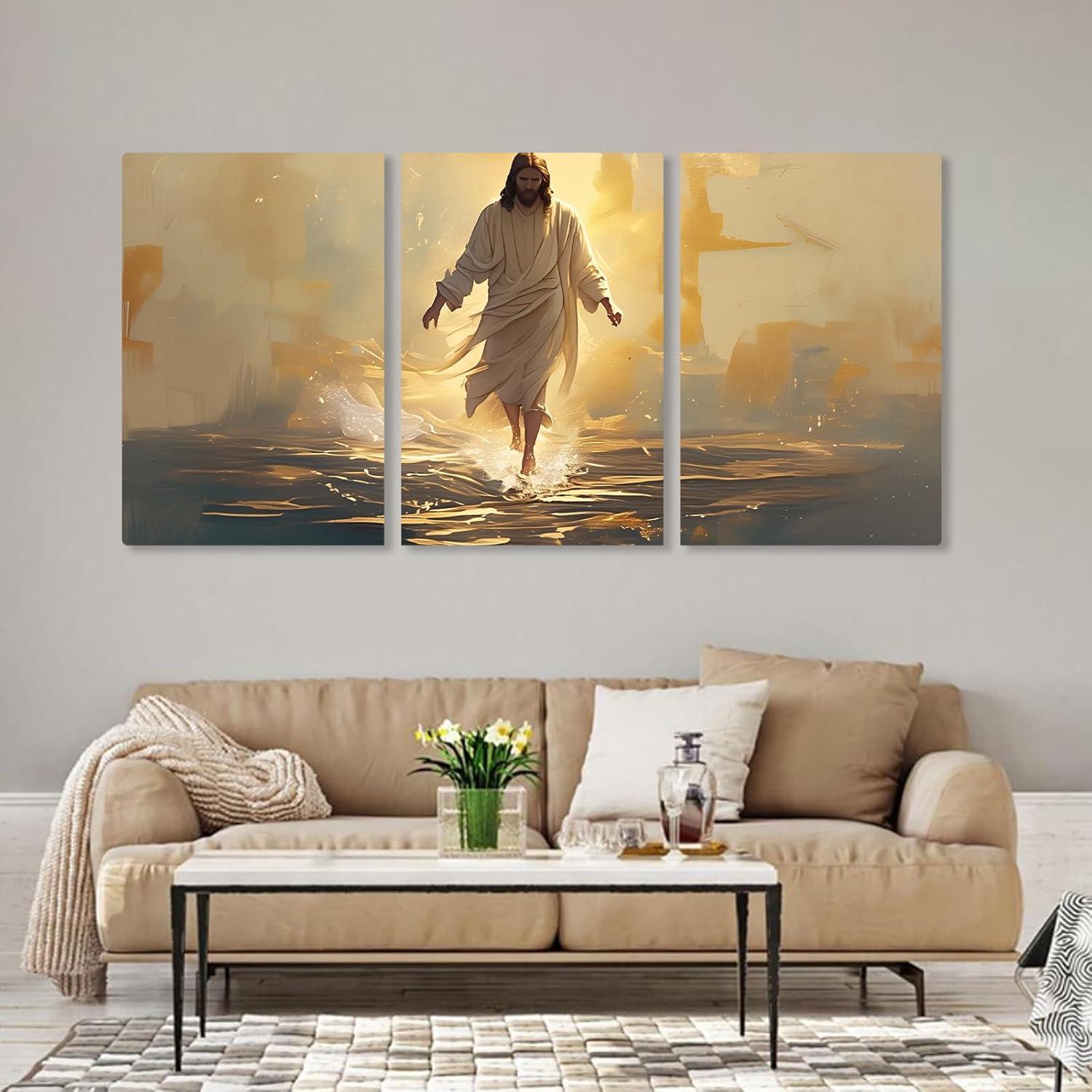 Our Review of WithHope's Jesus Walking on Water 3-Piece Canvas Art